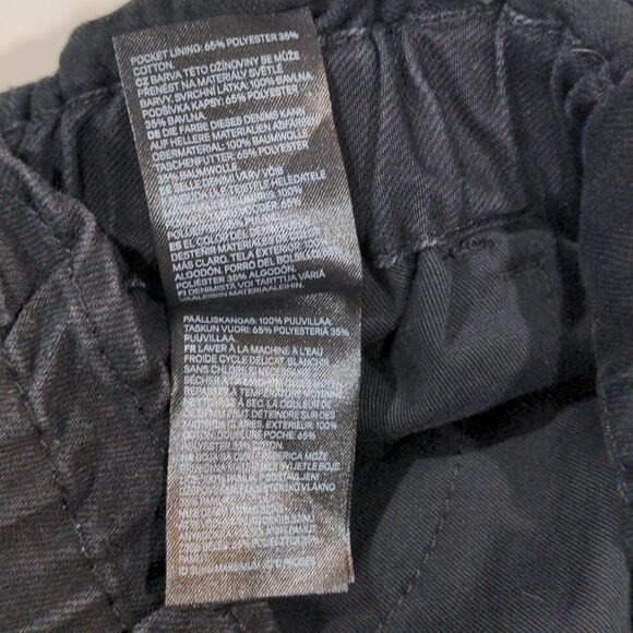 H&M Divided Black Denim Skirt Elastic Waist Paper Bag Size 6 NWT - Picture 4 of 8